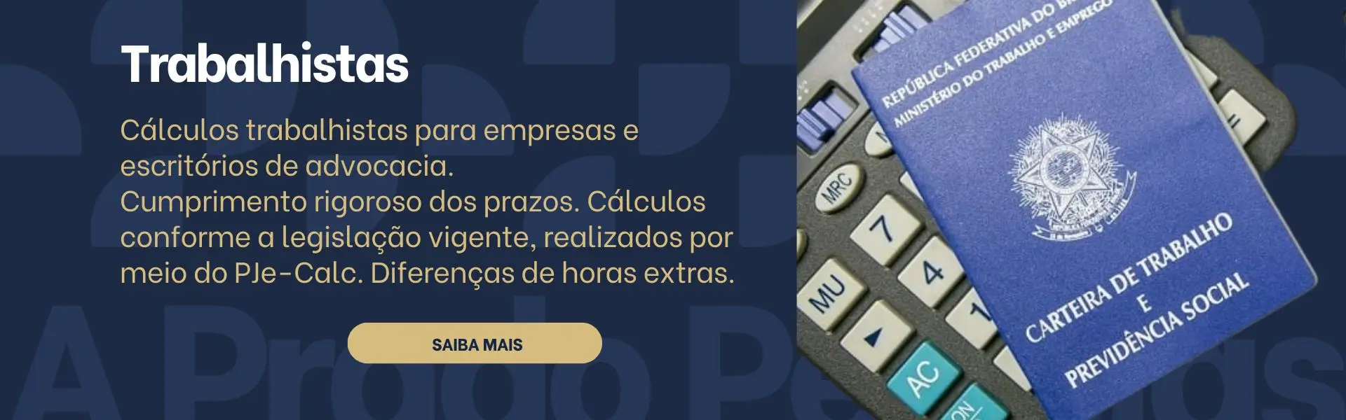 Cálculos trabalhistas para empresas e advogados — apuração de horas extras, verbas rescisórias e periciais conforme a legislação vigente